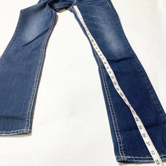 Silver Suki Jeans Sz 25 X 33 Straight Jeans Blend Western Equestrian Cowgirl - Picture 10 of 10